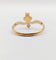 Bague trèfle antique en or rose, perles et diamant