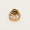 Bague 54 Bague Or jaune, Platine, diamants et saphir 58 Facettes CAS0261