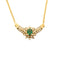 Collier Collier or jaune, émeraude et diamants 58 Facettes 250243