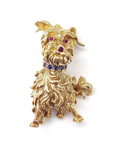 Broche Broche chien ébouriffé or jaune 58 Facettes Broch.chien.1333