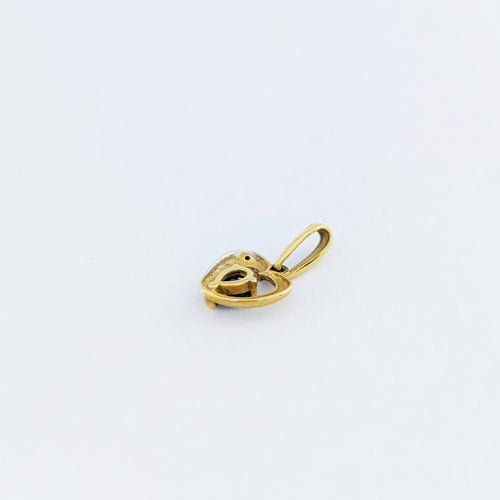 Pendentif Pendentif Coeur en or jaune et saphir 58 Facettes 32934