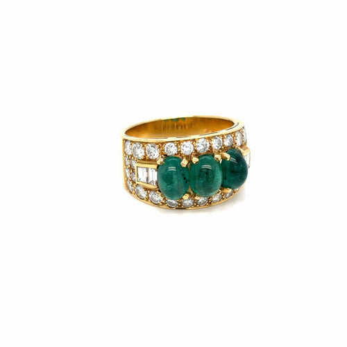 Bague BULGARi - Bague Trombino en or et diamants émeraude, années 1970 58 Facettes