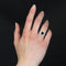 Bague 53 Bague saphir de Ceylan coussin et diamants 58 Facettes 24-152