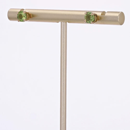 Boucles d'oreilles Boucles d'oreilles puces or jaune péridots 58 Facettes 22-409A
