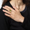 Bague 52 Bague cigare en or jaune 14 carats avec péridot et diamants, taille 7,5, style vintage, bijouterie fine 58 Facettes G13923