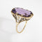Bague Bague cocktail vintage Art Déco en améthyste et filigrane, or 14 carats, taille 6,75 58 Facettes G14135