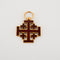 Pendentif Croix de Jérusalem  Email Or Rose 58 Facettes