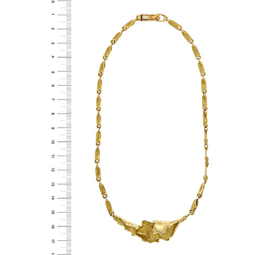 Collier Collier feuille or jaune 58 Facettes 34514