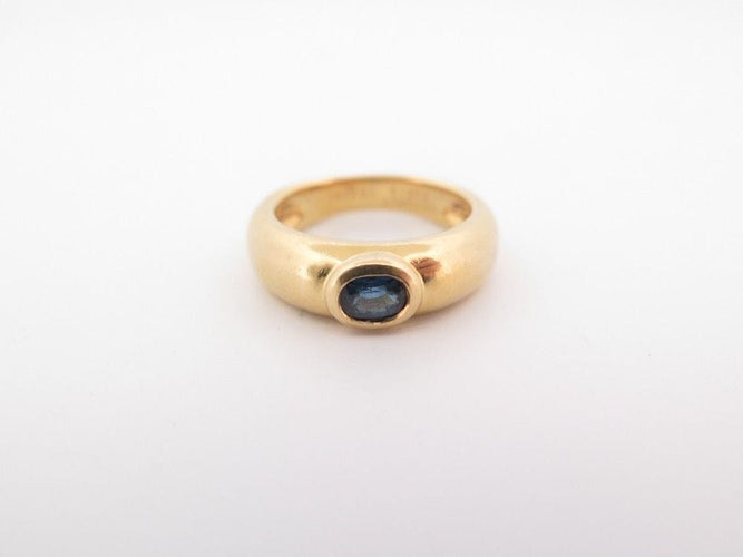 Bague 49 vintage bague CHAUMET jonc en or jaune et saphir 58 Facettes 261336