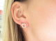 Boucles d'oreilles boucles d'oreilles POIRAY puces tresse or jaune diamants 58 Facettes 260895