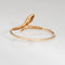 Bracelet Bracelet jonc serpent vintage diamant or jaune yeux émeraude 58 Facettes G13966