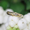 Bague 55 Alliance ancienne or jaune et diamants coussin 58 Facettes 24-263