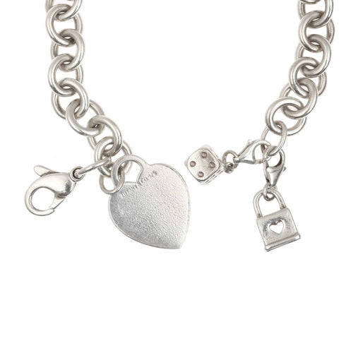 Bracelet Bracelet Gourmette Cœur Tiffany & Co. Argent 925 Millièmes 58 Facettes