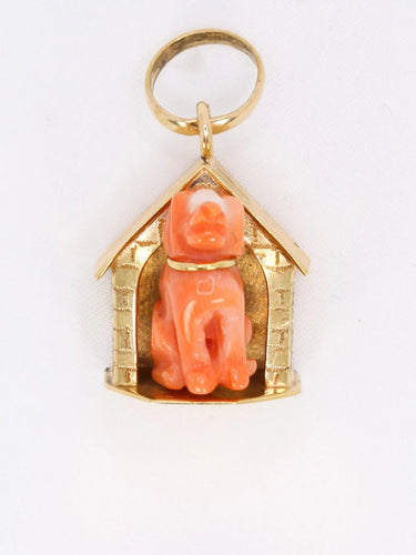 Pendentif Pendentif Charms chien or jaune corail 58 Facettes 1099.8