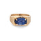 59 Bague saphir étoile de Ceylan naturel 5,30 ct en or 58 Facettes G12285