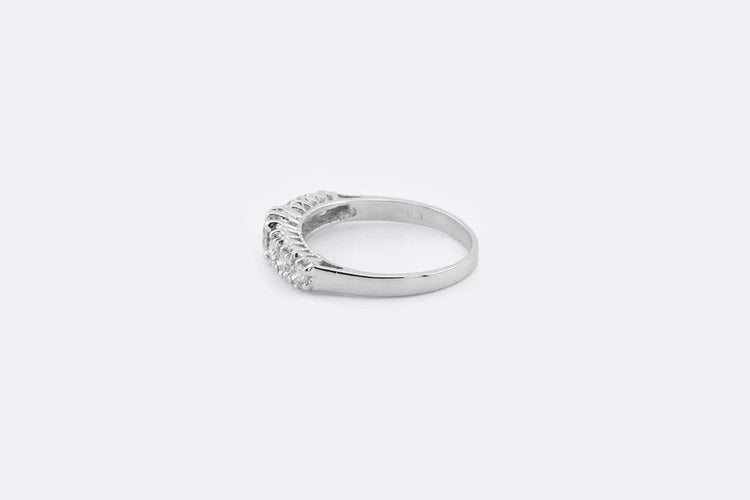 Bague Oro Bianco Riviere in oro bianco con diamanti 58 Facettes ANL619