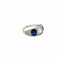 Bague Bague en filigrane avec plaque diamant saphir naturel certifiée Art Déco de 4,10 carats 58 Facettes