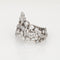 Bague en platine et diamants mélangés