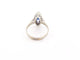 Bague 56 bague marquise en or blanc sertie saphir & diamants 58 Facettes 261889