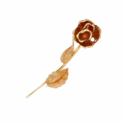 Broche Broche or vintage bouton de rose 58 Facettes CVBR96