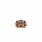 Bague 48 Bague tank ajourée et diamant sur or rose 58 Facettes