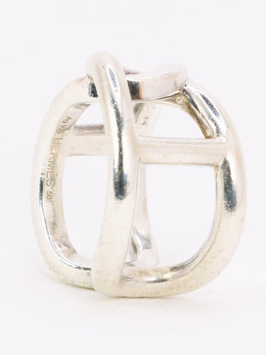 Bague 50 HERMES Bague vintage Cythère en argent 58 Facettes 1138.2