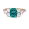 Bague 55 Bague or jaune, émeraude, diamants. 58 Facettes 33716