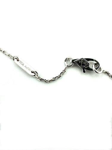 Collier VAN CLEEF & ARPELS. Collection "Mini Frivole", collier or blanc 18K et diamants (full set) 58 Facettes