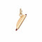 Pendentif Pendentif vintage en or jaune 14 carats avec breloque en forme de pain à hot-dog et émail rouge et jaune. Bijou inspiré par l'univers du hot-dog. 58 Facettes G14151