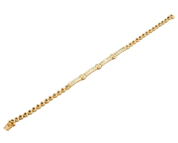 Bracelet Bracelet cœur or jaune et diamant 58 Facettes BO/230132