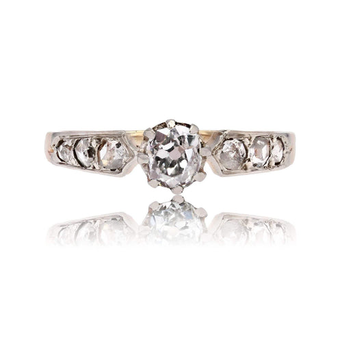 Bague 55 Bague solitaire ancien 58 Facettes 24-168