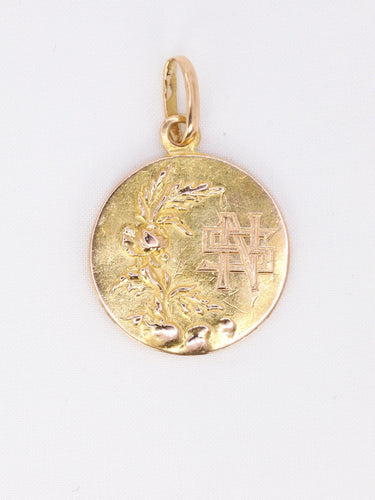 Pendentif Médaille bienheureuse Jeanne d'Arc or jaune 58 Facettes 1102.8