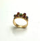 Bague 51 Bague des années 1920 avec pierres multicolores 58 Facettes