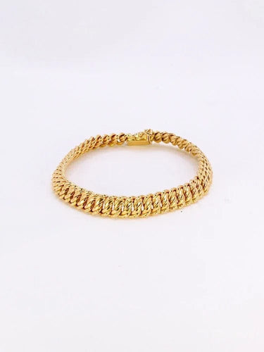 Bracelet Bracelet maille américaine or jaune 0.8 cm 58 Facettes 1074.1