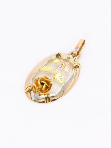 Pendentif Pendentif Art Nouveau or jaune perle 58 Facettes 1099.27