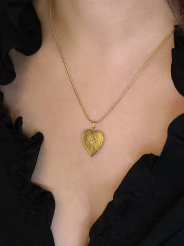 Pendentif coeur Art Nouveau or jaune 58 Facettes 1076.1
