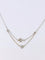 Collier Collier noeud Belle Epoque or blanc diamant poire taille ancienne 58 Facettes J542