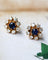 Boucles d'oreilles Paire de Boucles d'Oreilles Marguerite Saphir et Diamants 58 Facettes A11580