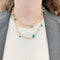 Collier Sautoir Pomellato, "Capri", or rose, céramique turquoise. 58 Facettes 33660