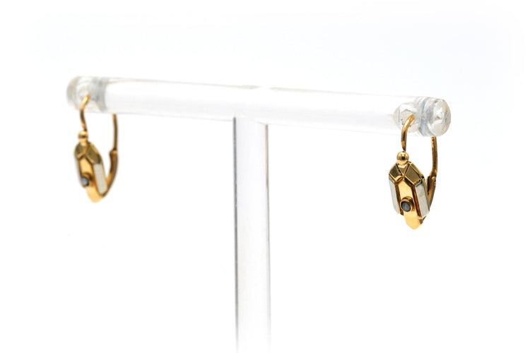 Boucles d'oreilles Boucles d'oreilles Art Déco en or jaune et blanc 18k et perles 58 Facettes 23419