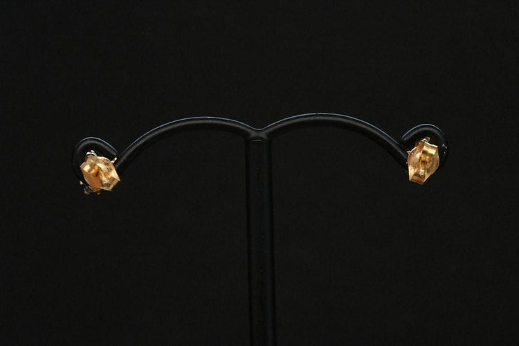 Boucles d'oreilles boucles d'oreilles en or 18 carats ornées d'un saphir, d'un rubis et d'un diamant 58 Facettes