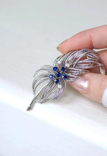 Broche BOUCHERON - Broche Clip Saphirs et diamants 58 Facettes