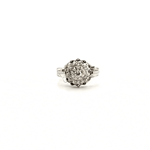 Bague 55 Bague Entourage Or Blanc 18k & Diamants 58 Facettes 47-GS35180
