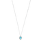 Collier COLLIER OR BLANC DIAMANTS & AIGUE MARINE. 58 Facettes BO/240006 RIV