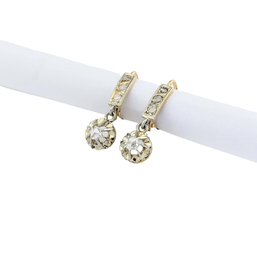 Boucles d'oreilles Boucles d'oreilles dormeuse or jaune et diamants 58 Facettes 31755