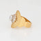 Bague 52 Bague en or jaune avec cigare et grappe de diamants 58 Facettes G13593
