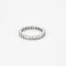 Bague 53,5 Alliance Américaine or blanc et diamants 58 Facettes ROM11862