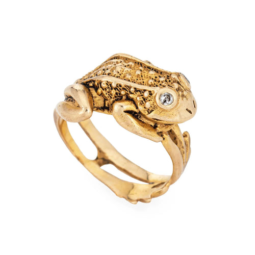 Bague 52 Bague Grenouille Vintage Or Jaune Pieds Palmés 58 Facettes G12691