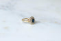 Bague 52.5 Bague Marguerite ancienne or jaune, saphir et diamants 58 Facettes