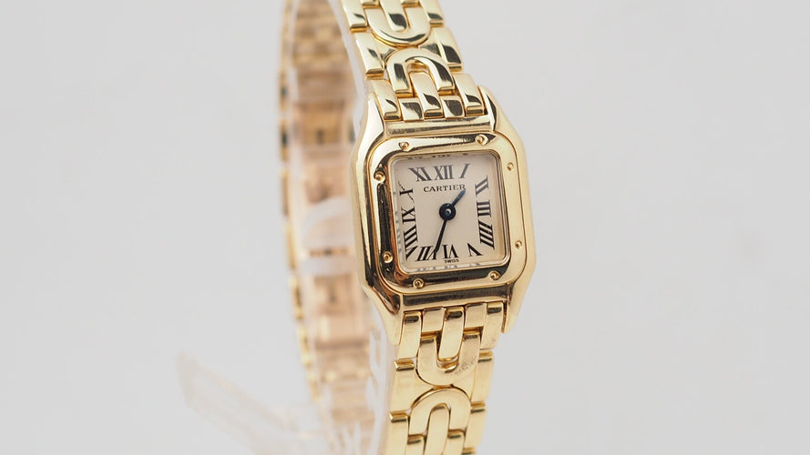 Montre Montre Mini Panthère de Cartier en or jaune 58 Facettes 32737